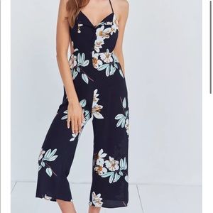 Urban Outfitters Floral Backless Jumpsuit